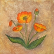 �lut� kytka, form�t 15x15 cm